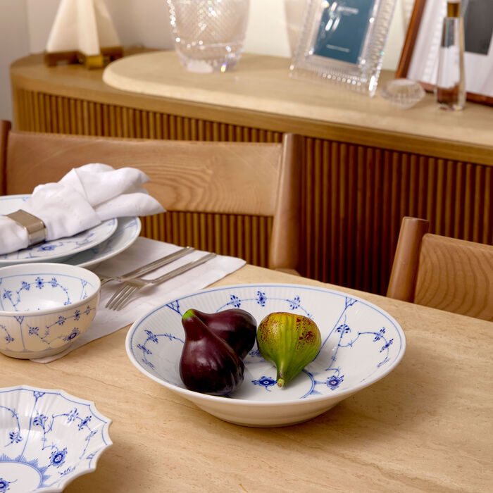 royal copenhagen blue fluted plain soup plate white 24cm