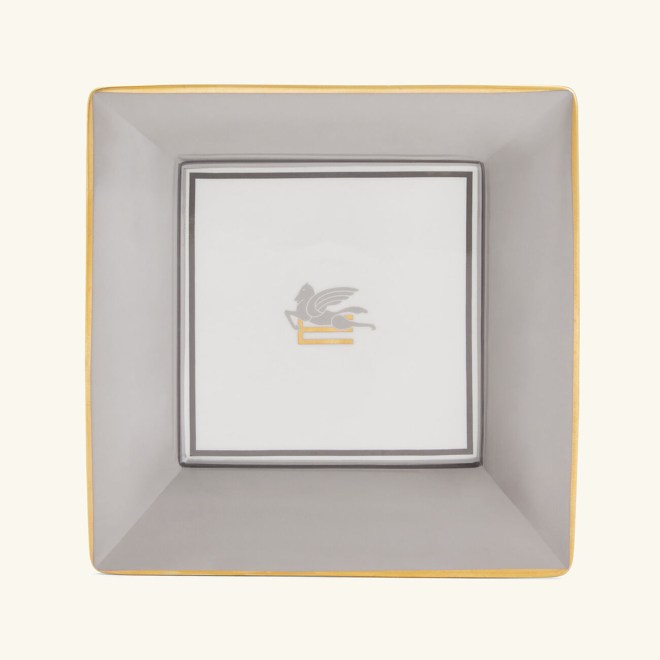 etro pegaso trinket tray square small grey