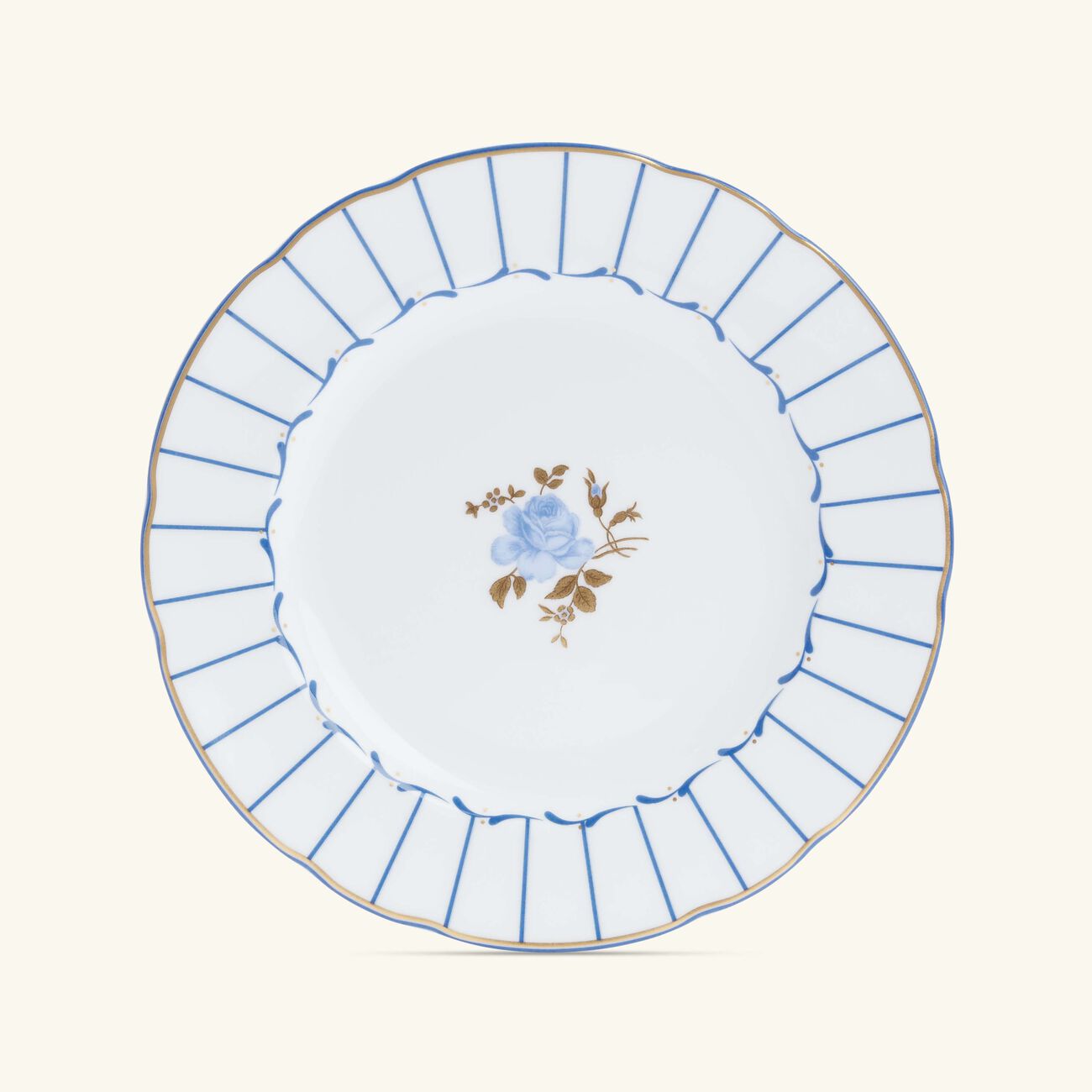 bernardaud brocante bread butter plate round blue 16cm