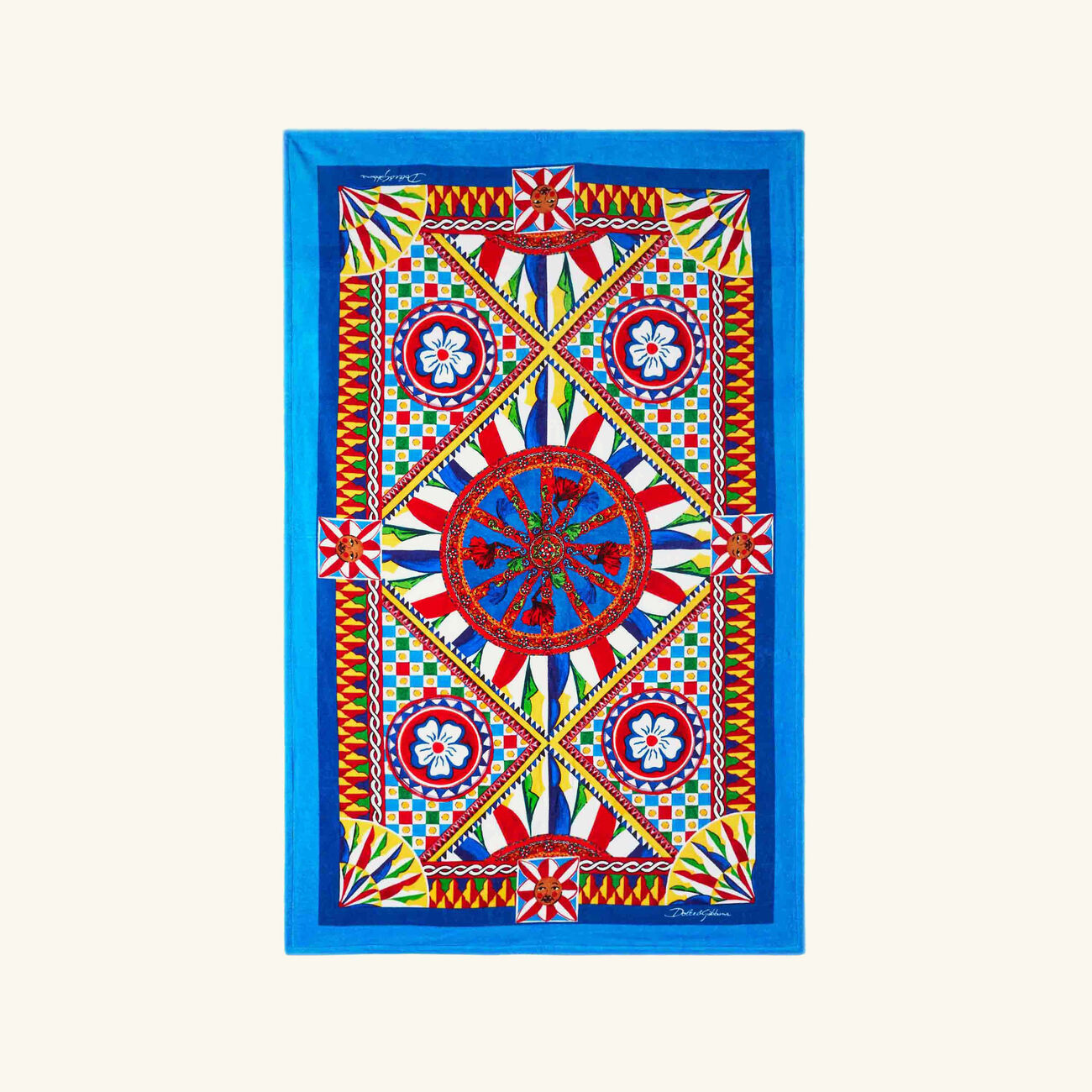 dolce gabbana casa carretto beach towel pattern