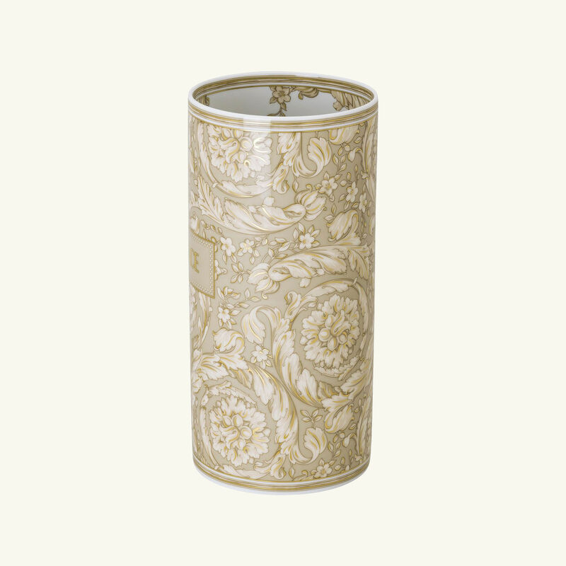 versace barocco beige vase round medium