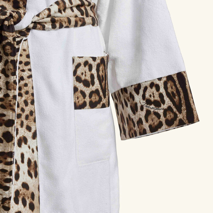 dolce gabbana casa cotton terry bath robe small white
