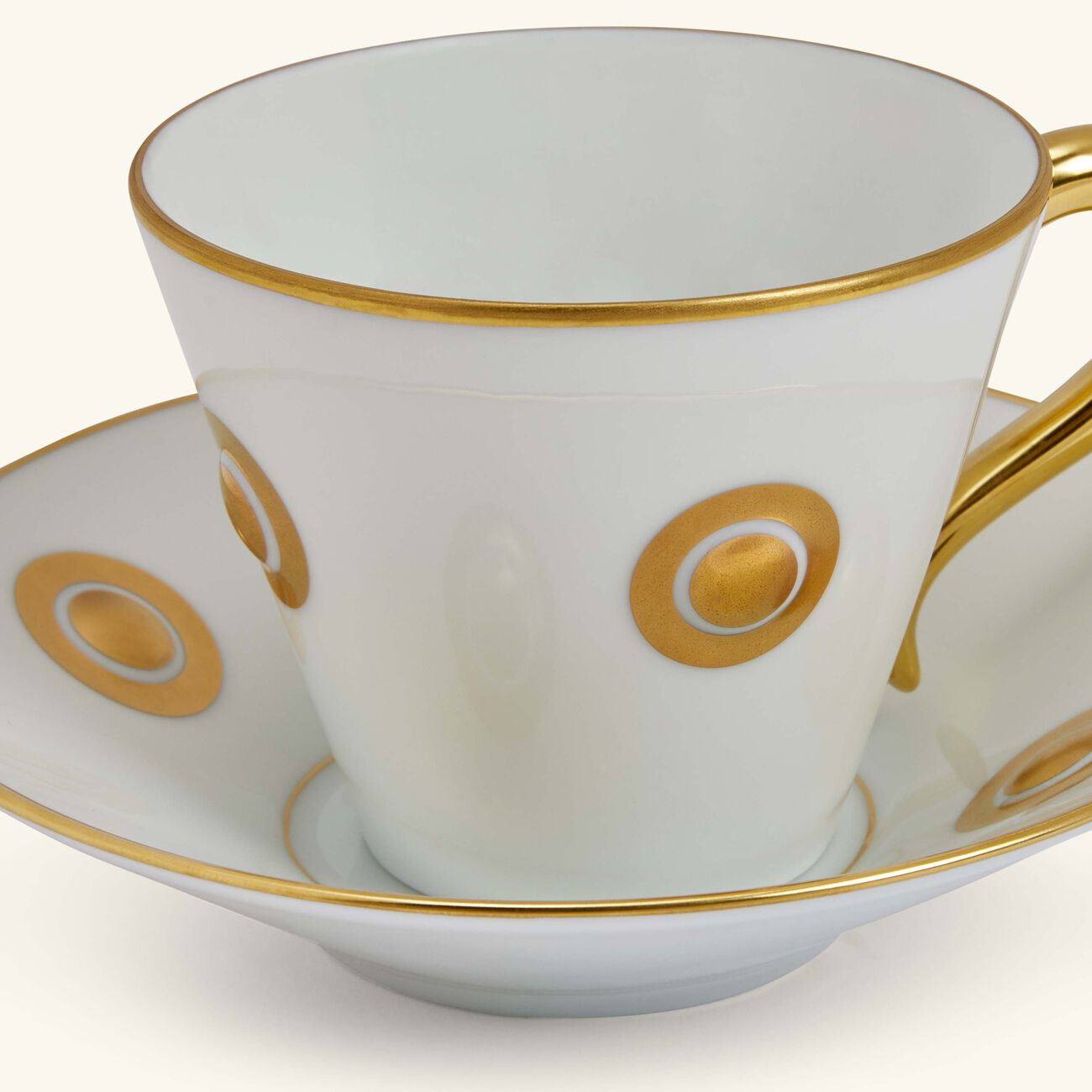 Ithaque Or Olivier Gagnère Coffee Cup & Saucer White bernardaud ithaque or olivier gagn re coffee cup saucer white