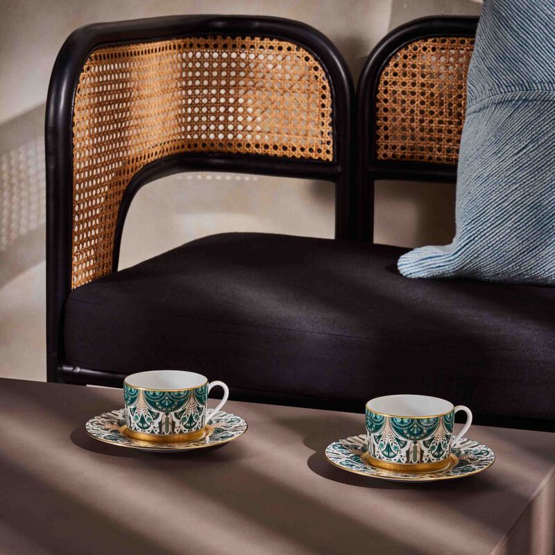 haviland r ves du nil tea cup saucer green set of 4