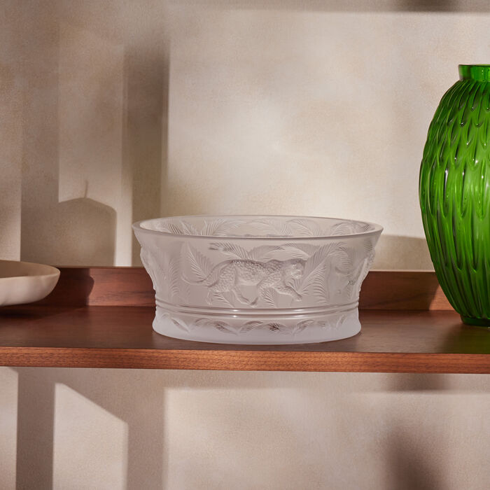 lalique jungle centerpiece clear
