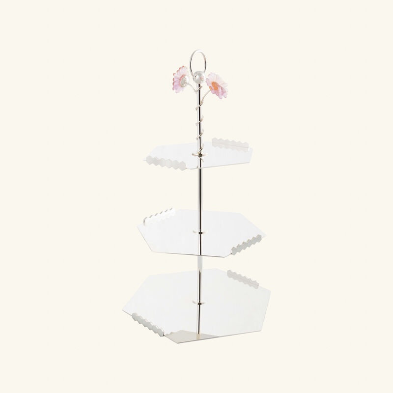 daum or d abeille 3 tier cake stand