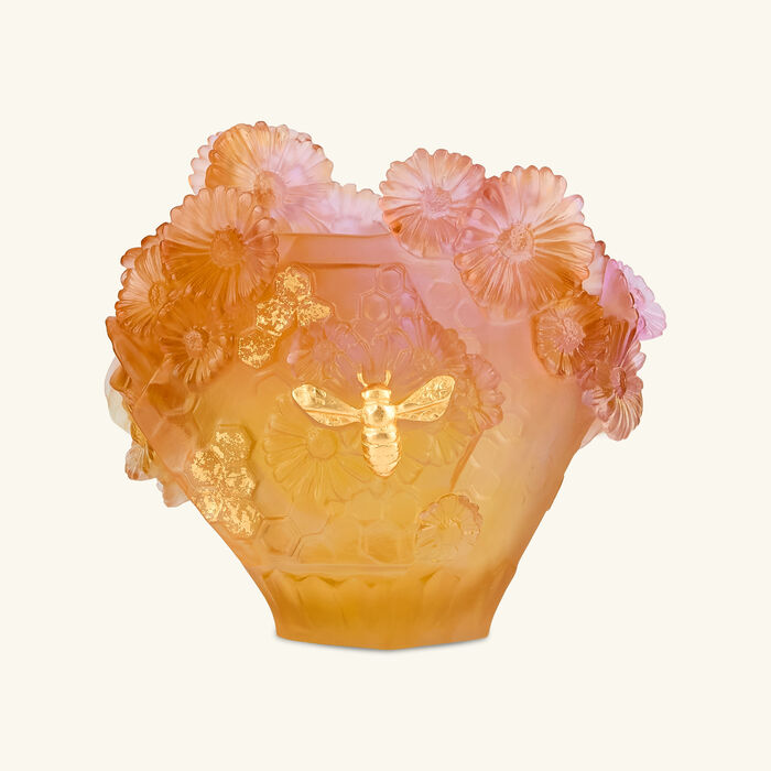 Or d’Abeille Vase Medium Orange Limited Edition daum or d abeille vase medium orange limited edition
