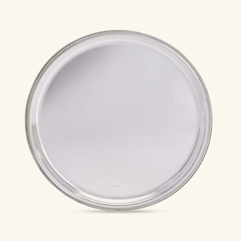 Malmaison Serving Tray Round Large Silver Plated christofle malmaison serving tray round large silver plated