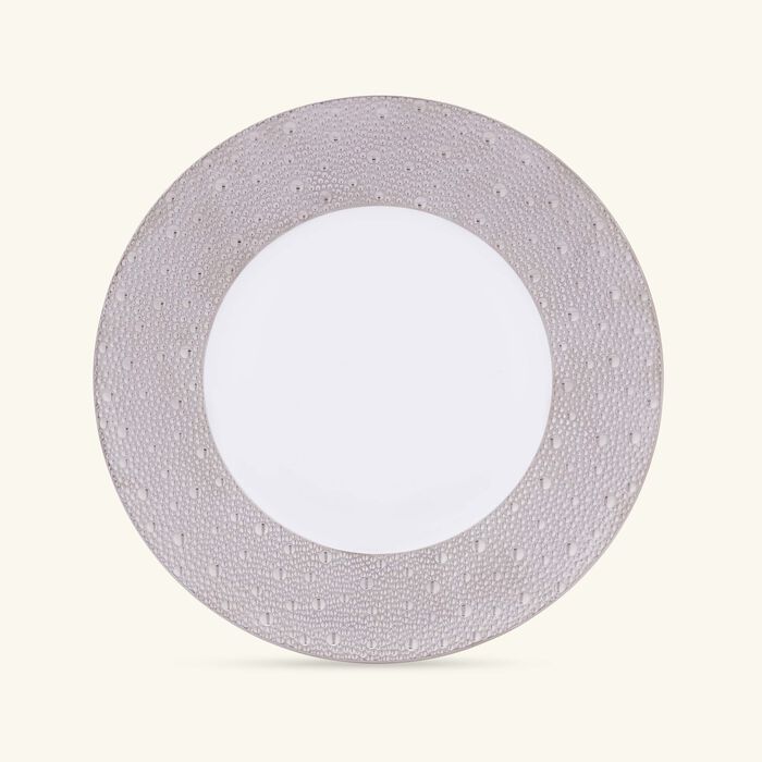 bernardaud ecume dinner plate round silver 26cm