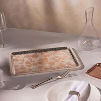 كريستوفل صينية جاردان ديدن مستطيلة كبيرة باللون الفضي