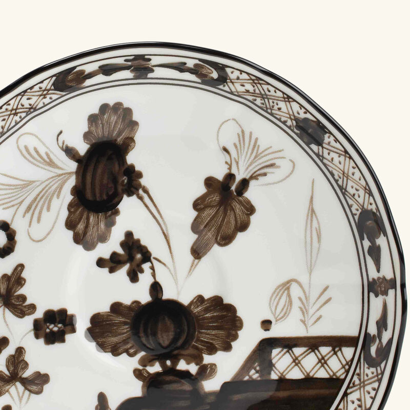 Antico Doccia Coffee Saucer Black ginori 1735 antico doccia coffee saucer black