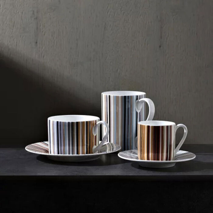 missoni home jenkins coffee cup saucer brown set of 6