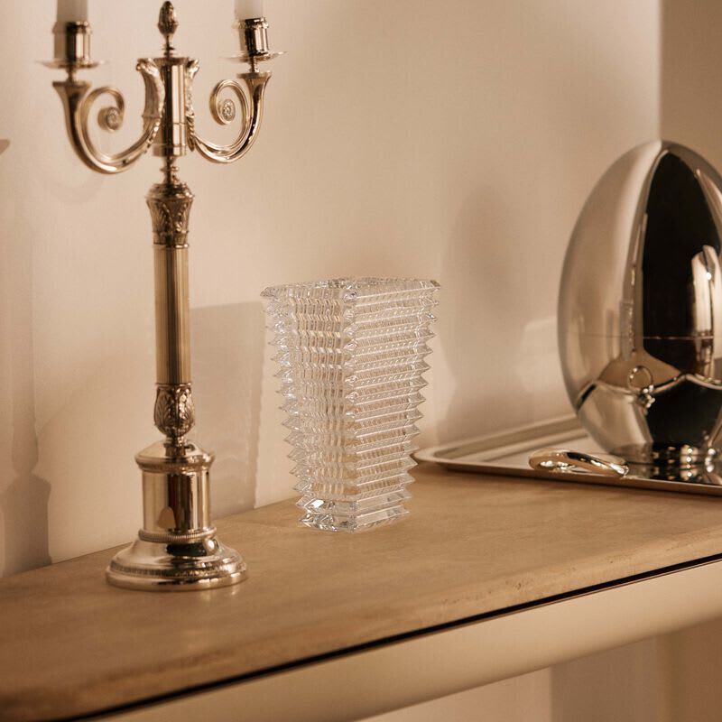 Eye Vase Rectangular Small Clear baccarat eye vase rectangular small clear
