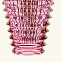 baccarat eye vase round small pink