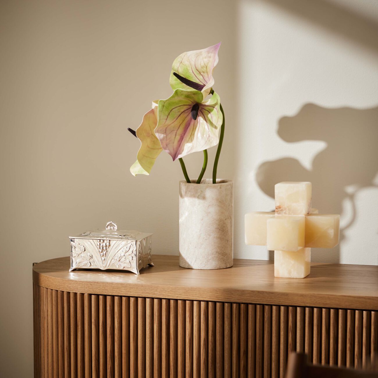 كريستوفل صندوق المجوهرات غاليا باللون الفضي