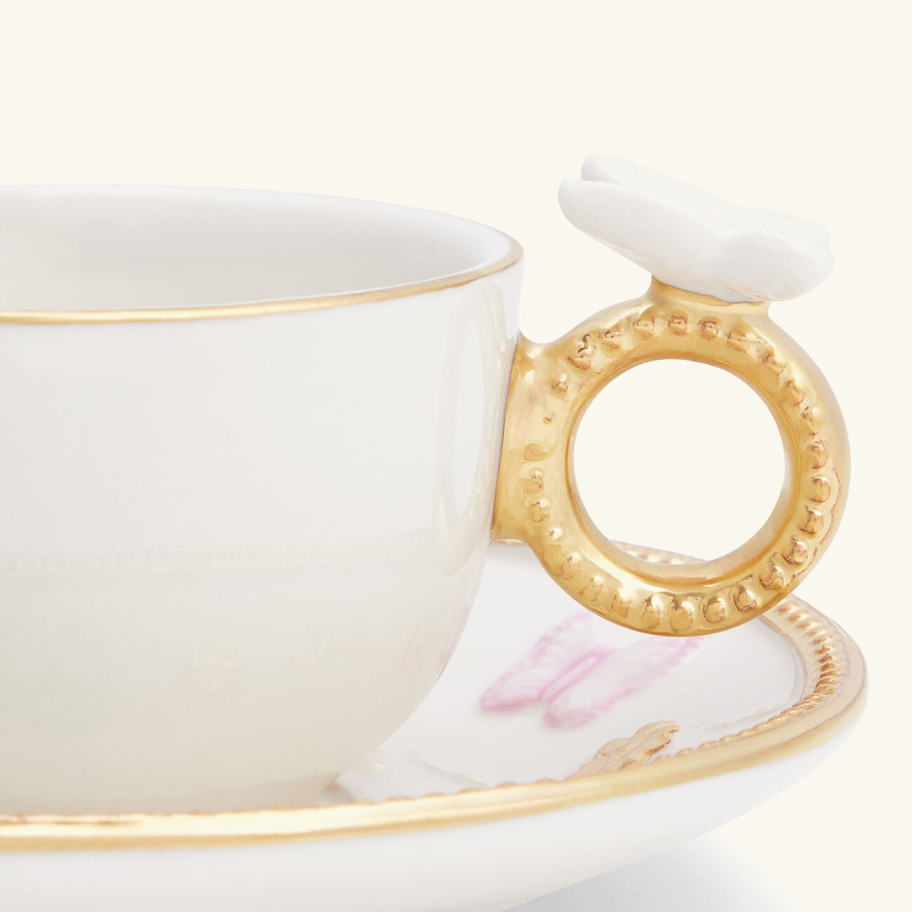 villari butterfly coffee cup saucer multicolor