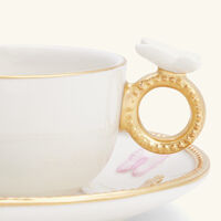 villari butterfly coffee cup saucer multicolor