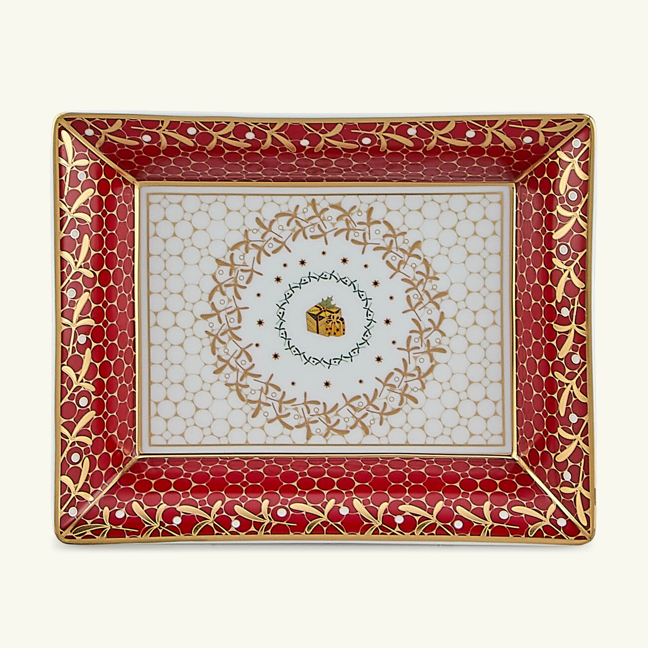 Noel Ashtray Rectangular Red bernardaud noel ashtray rectangular red