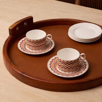 فنجان شاي وصحنه أيكونيك متعدد الألوان ميسوني هوم فنجان شاي وصحنه أيكونيك متعدد الألوان