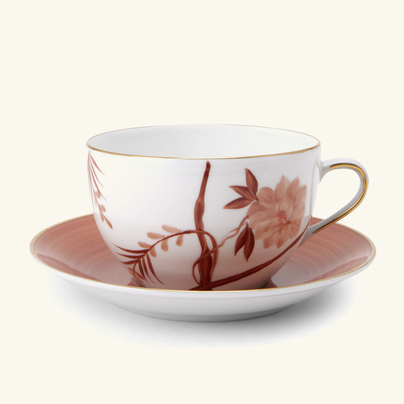 marie daage bouquet de vie cup saucer orange