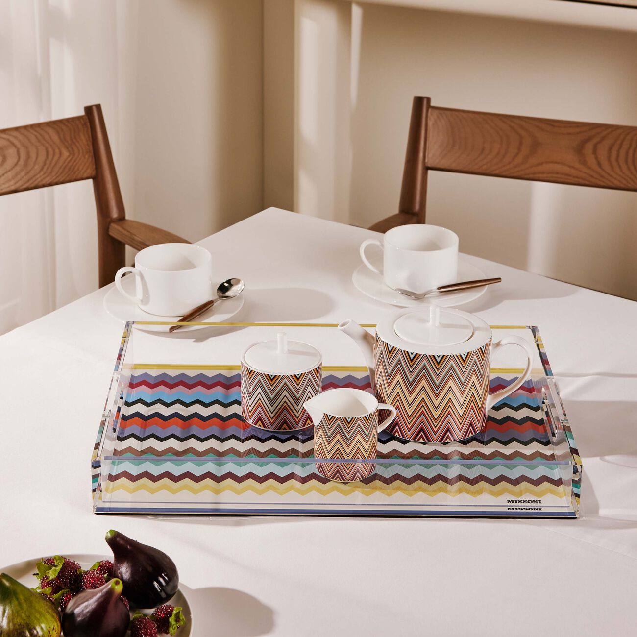 missoni home riverbero tray rectangluar large multicolor
