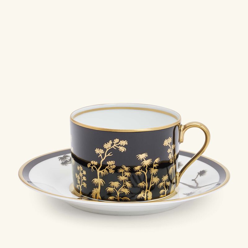 Kyoto Tea Cup And Saucer Black pinto paris kyoto tea cup and saucer black