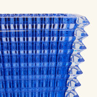 baccarat eye vase rectangular small blue
