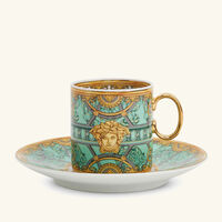 versace scala del palazzo coffee cup saucer green