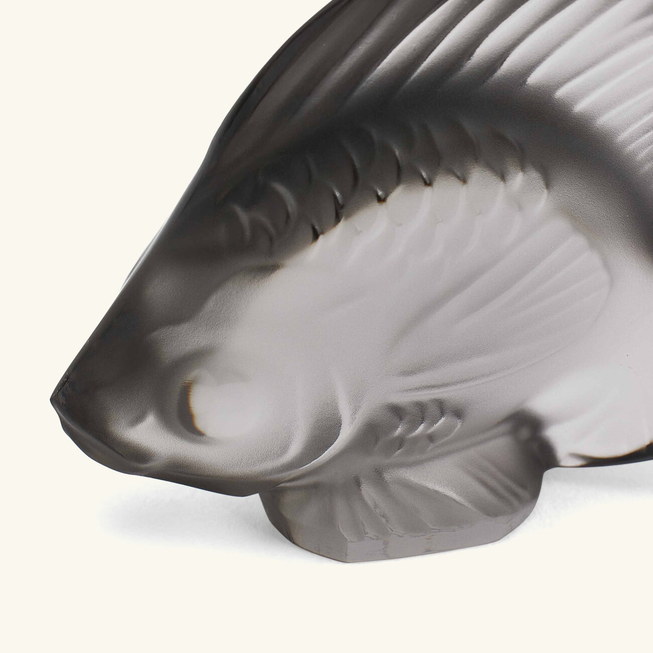 lalique fish figurine mini grey