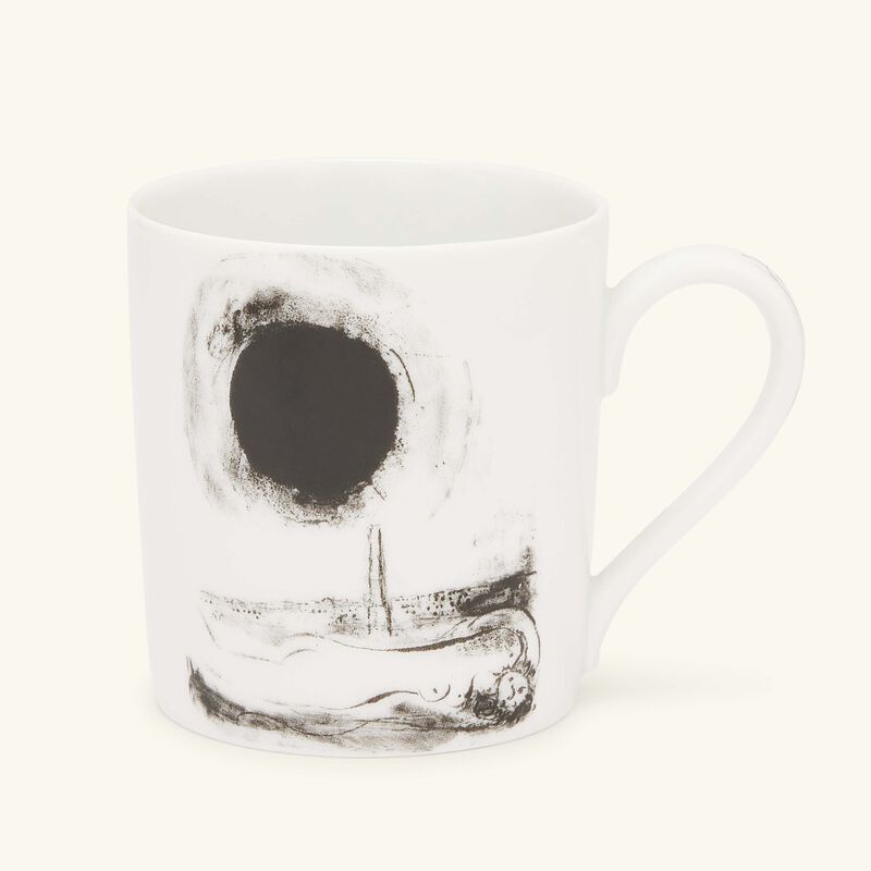 Chagal Le Soleil Noir Sur Paris Mug White bernardaud chagal le soleil noir sur paris mug white