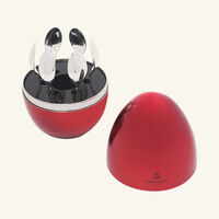 christofle exclusive mood espresso 6 piece red limited edition