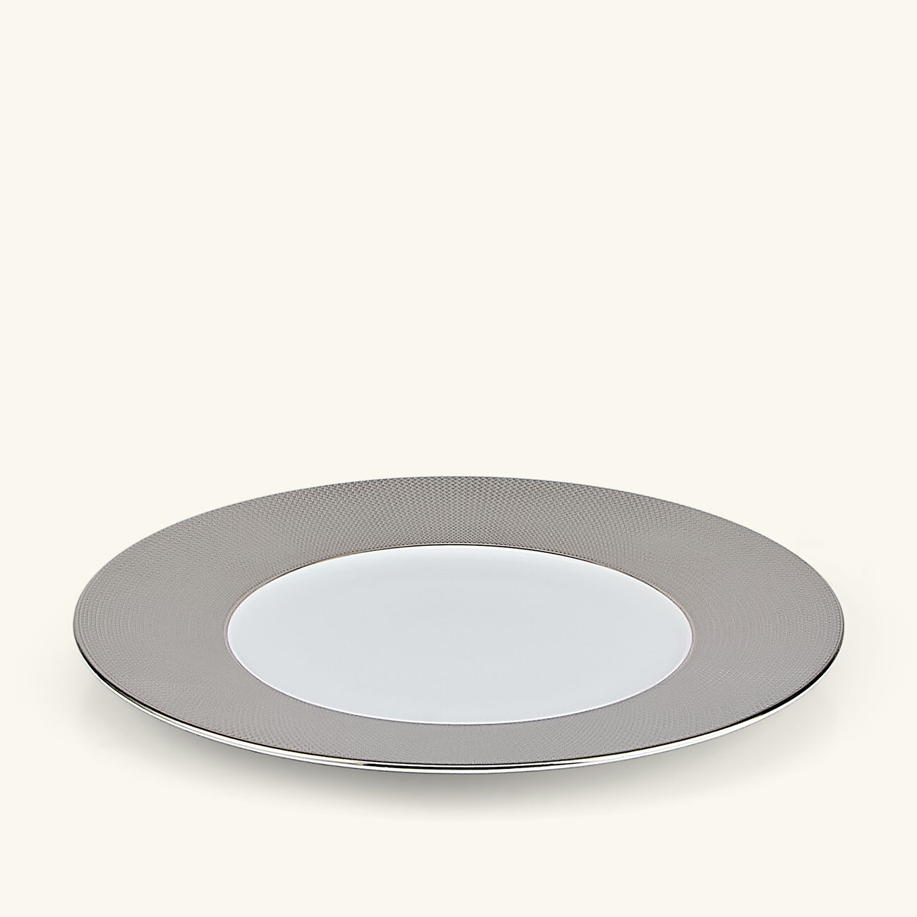 Maille Platine Rim Plate Silver 21cm bernardaud maille platine rim plate silver 21cm