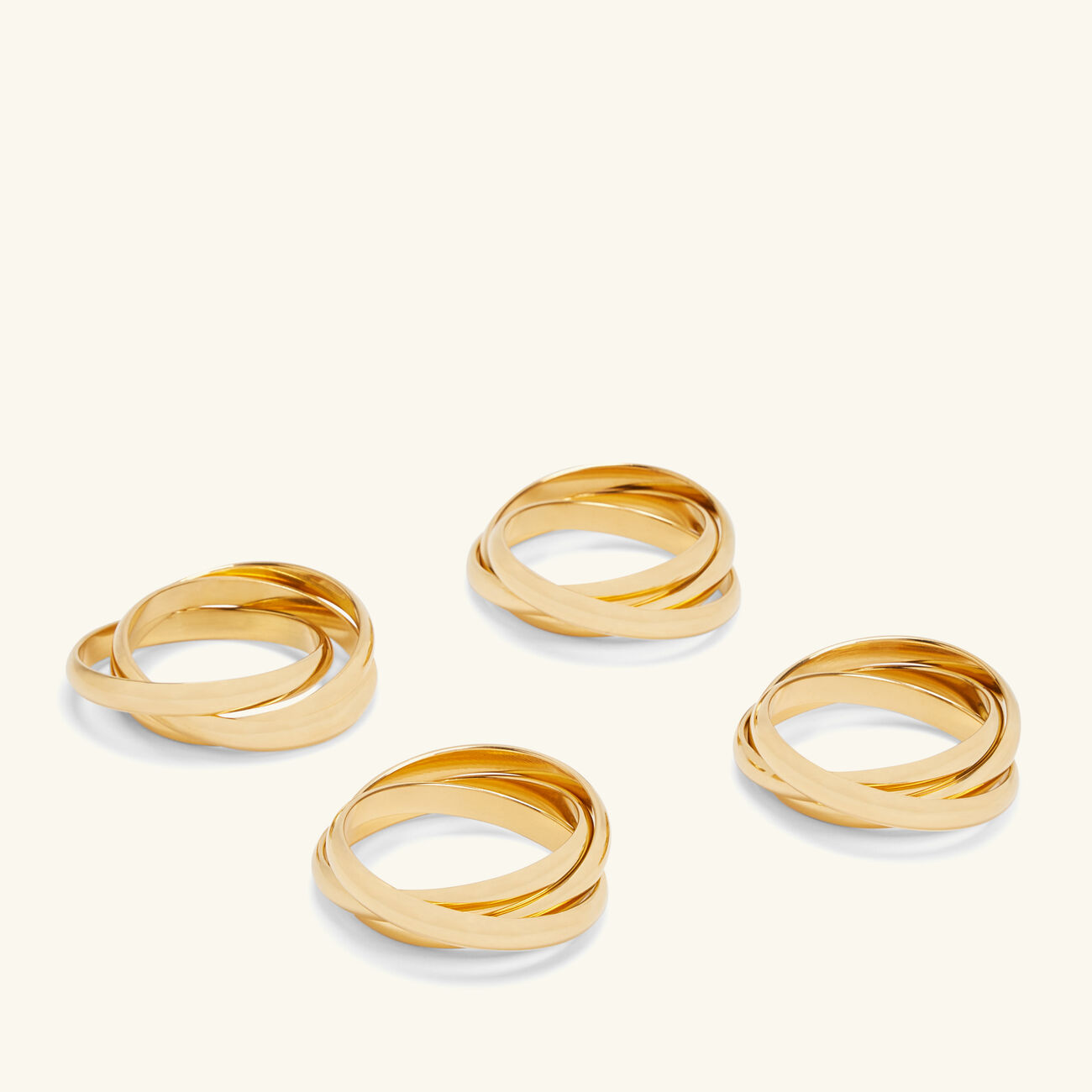 l objet napkin ring gold set of 4