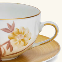 marie daage bouquet de vie tea cup saucer gold