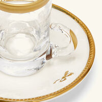 villari butterfly arabic tea cup saucer small white