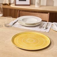 christofle malmaison riviera pie dish round yellow 32 cm