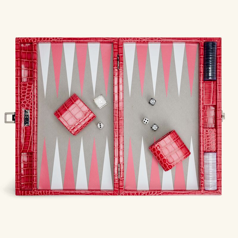 vido alligator backgammon set medium