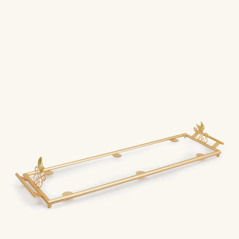 villari extravaganza serving tray rectangular large gold