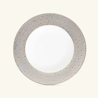 bernardaud ecume rim soup plate silver