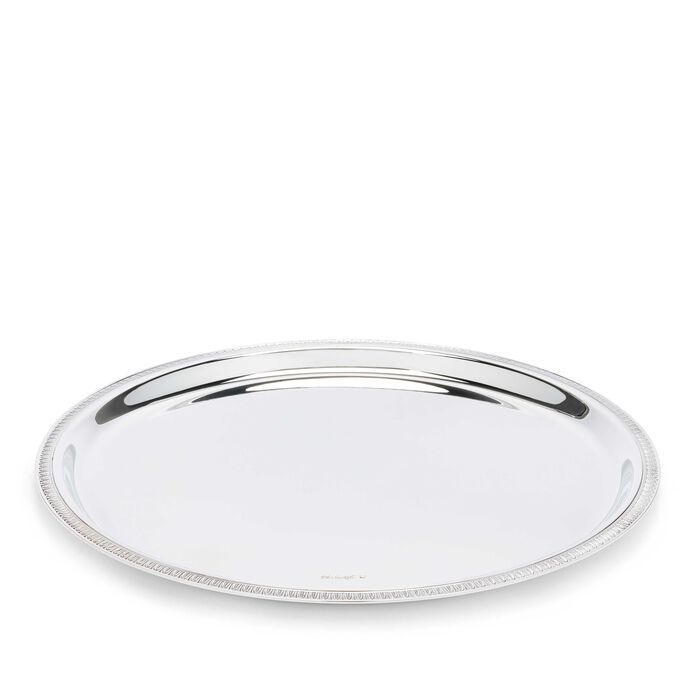 christofle malmaison serving tray round medium silver plated