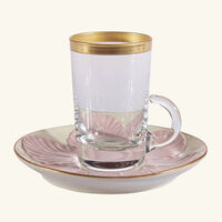 villari tulip tea cup saucer pink