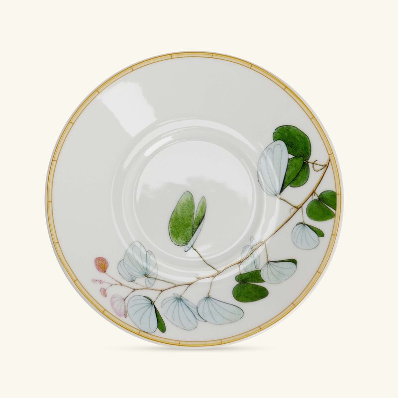 برناردو طقم جاردان إنديان مؤلف من 4 فناجين للقهوة مع صحونها باللون الأبيض