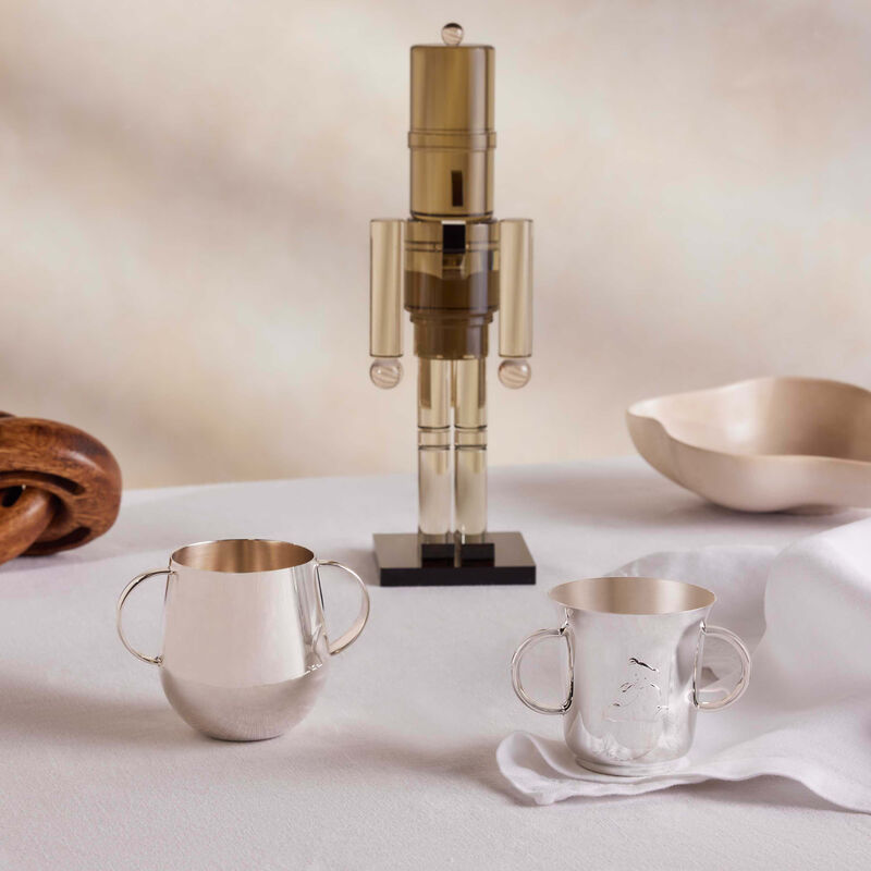christofle savane baby cup silver