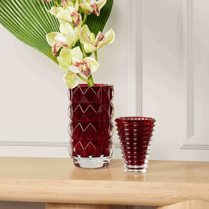 Eye Vase Round Small Red baccarat eye vase round small red