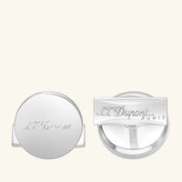 st dupont cufflinks silver