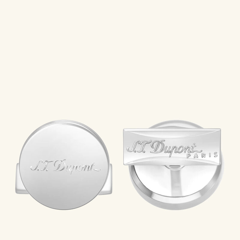 st dupont cufflinks silver