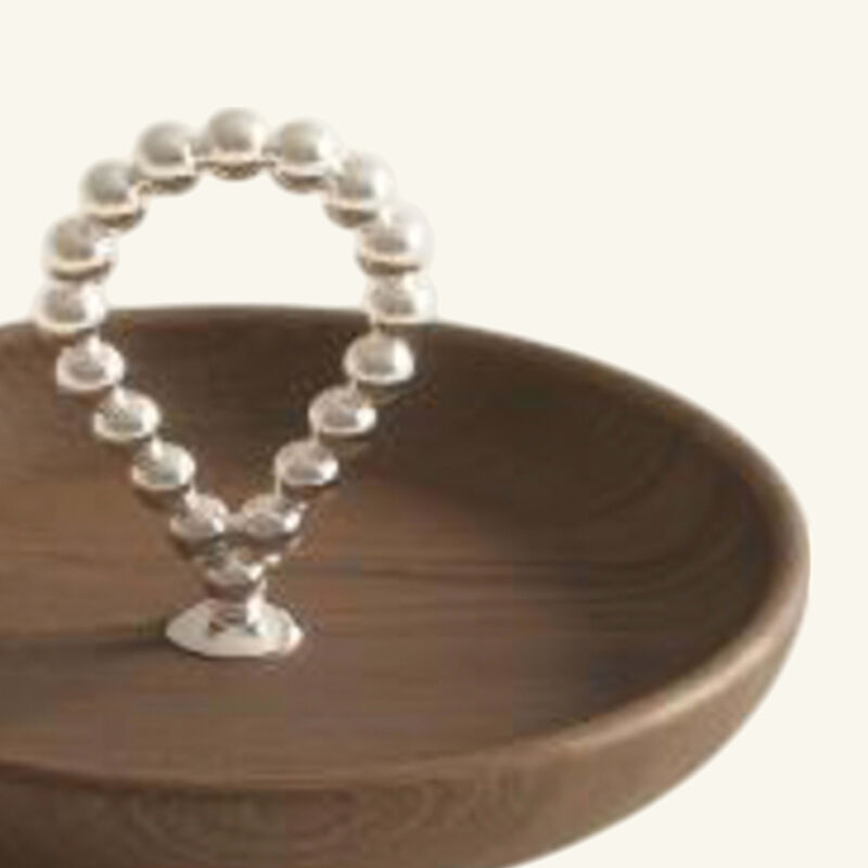 christofle perles coupelle decorative bowl walnut 14cm