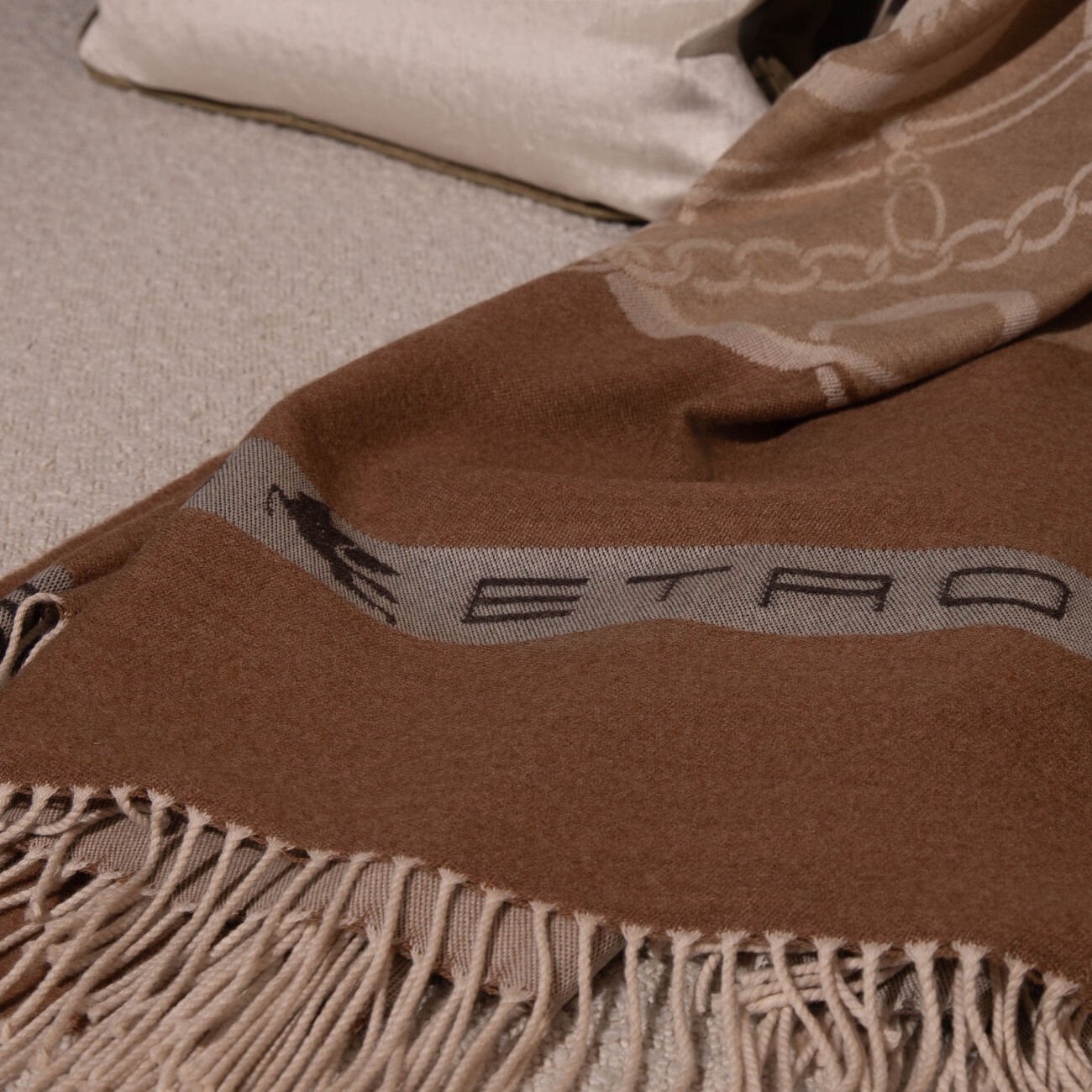 etro horses throw beige