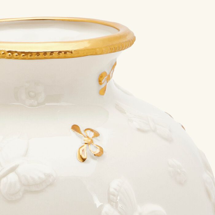 villari butterfly vase small white