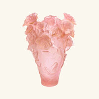 daum rose passion vase large pink